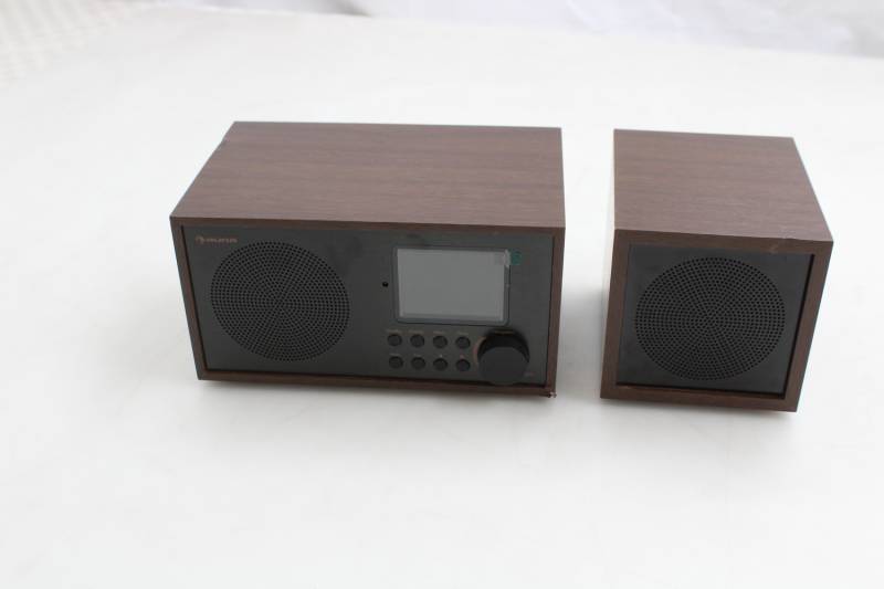 Auna Silver/Black Star Mini Internetradio Walnuss Holz Dab+ Siehe Text + Fotos B-Ware von auna