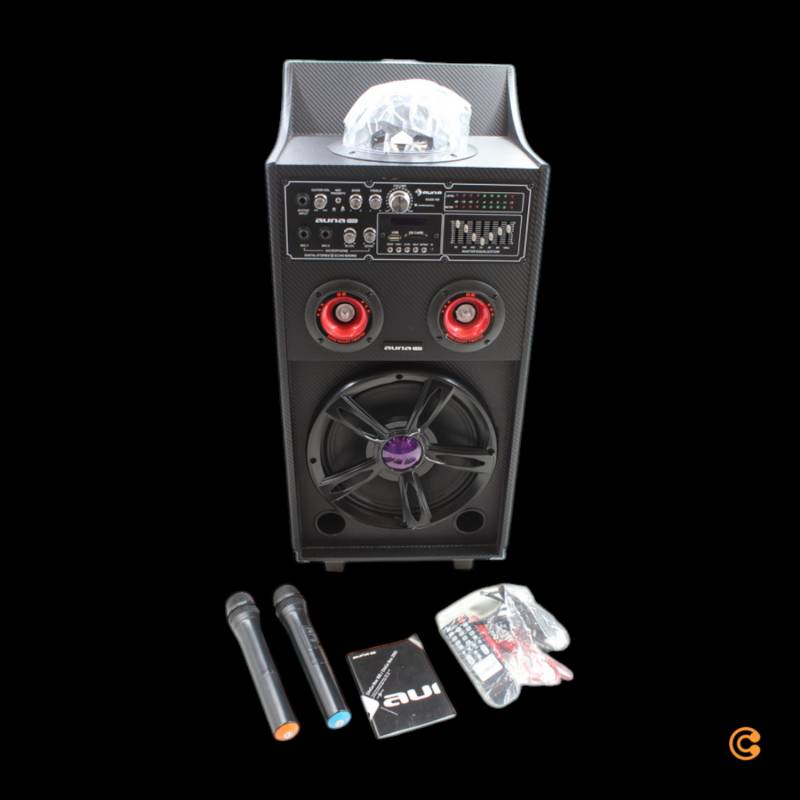 Auna DisGo Box 100 PA-System 100W RMS Bluetooth SD-Slot LEDs USB Akku SIEHE TEXT von auna