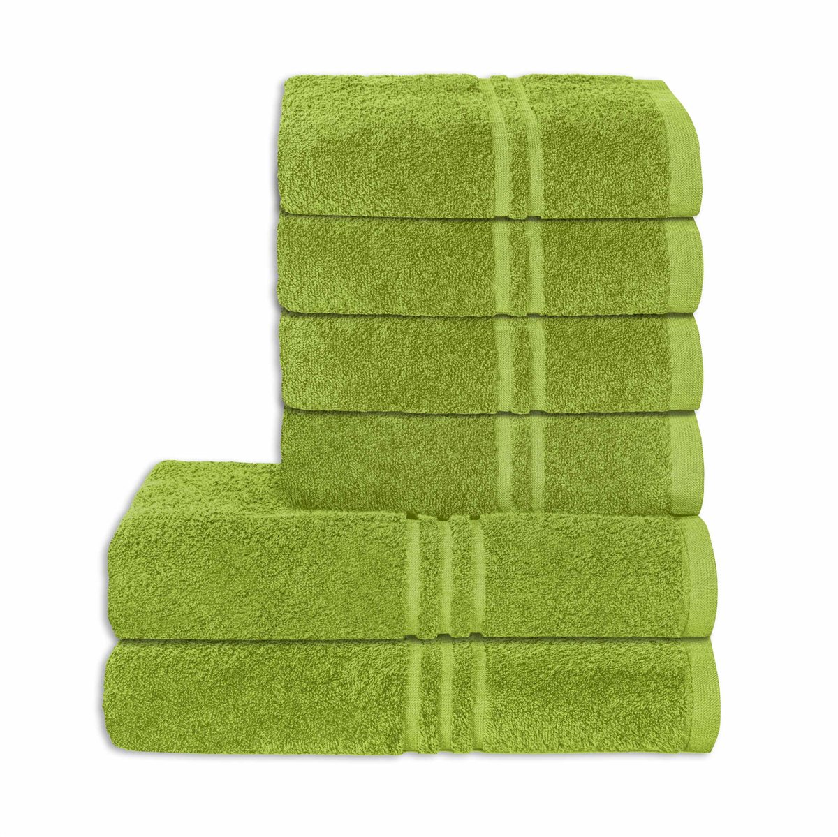 aurora Objektwäsche Badetücher Handtuch Set Rio 6-teilig grün Premium Qualität 100% Baumwolle, Baumwolle von aurora Objektwäsche