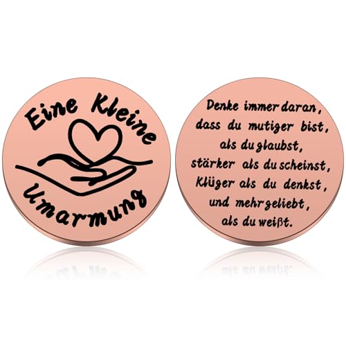 aurorayer Eine Kleine Umarmung Glücksbringer,Aufmunterung Geschenke,Gute Besserung Geschenke Alles Wird Gut Geschenk für Familie Mann Freund,Patient(Roségold) von aurorayer