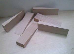 50 Hartholzkeile 160x30x30 mm von aus eigener handwerklichen Fertigung