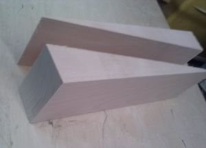 4 große überbreite Hartholzkeile 200x100x25mm von aus eigener handwerklichen fertigung