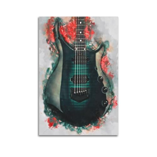 John Petrucci Poster mit E-Gitarre, dekoratives Gemälde, Leinwand, Wandposter und Kunstdruck, moderne Familienschlafzimmer-Dekoration, Poster, 50 x 75 cm von ausab