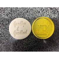 Zum Abschied Auf Wiedersehen Ausstechform Embosser 01 von aussiecookiecutters