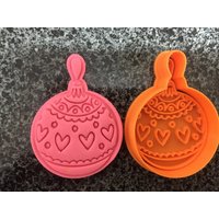Weihnachtskugel Ausstechform Prägezange von aussiecookiecutters