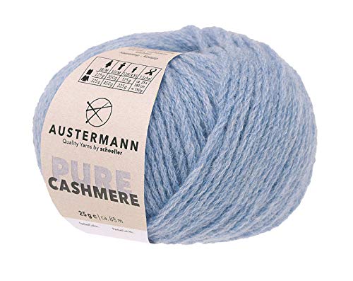 Austermann Pure Cashmere Fb. 10 hellblau, Kaschmirwolle 100% Kaschmir zum Stricken oder Häkeln Austermann Pure Cashmere Fb. 10 hellblau, Kaschmirwolle 100% Kaschmir zum Stricken oder Häkeln von austermann