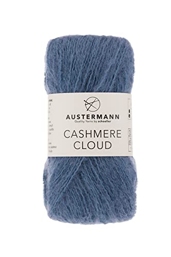 austermann CASHMERE CLOUD - Kaschmir Wollmischung zum Stricken - Lauflänge 180m je 25g Knäuel Farbe 12 - BLAU austermann CASHMERE CLOUD - Kaschmir Wollmischung zum Stricken - Lauflänge 180m je 25g Knäuel Farbe 12 - BLAU von austermann