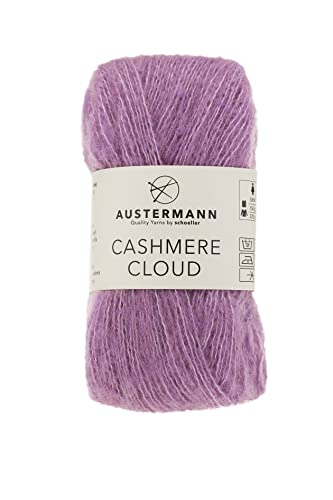 austermann Cashmere Cloud - Kaschmir Wollmischung zum Stricken - Lauflänge 180m je 25g Knäuel Farbe 04 - Mauve austermann Cashmere Cloud - Kaschmir Wollmischung zum Stricken - Lauflänge 180m je 25g Knäuel Farbe 04 - Mauve von austermann