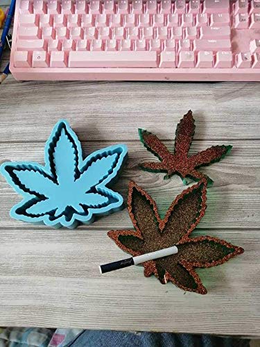 ausuky Cannabis-Blatt Form Untersetzer Aschenbecher Form DIY Silikon Backform ausuky Cannabis-Blatt Form Untersetzer Aschenbecher Form DIY Silikon Backform von ausuky