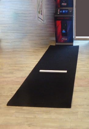 Dartix 9992500763 Dartteppich 66 x 280 cm schwarz Steeldart Dartmatte hochwertig robust mit hoher Oche (100x300cm) von autix