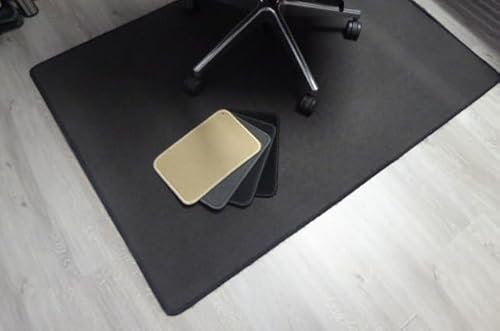 Hochwertige Bürostuhlunterlage schwarz anthrazit grau beige Velour Teppich 120x 100 140 x 100 160 x 100 (Grau, 100 cm x 140 cm) von autix