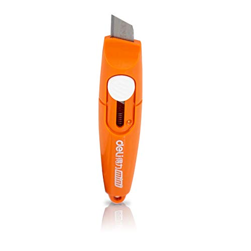 Mini Cutter-Messer Deli SK5 mit ultrascharfer Klinge - Folierer- Grafikmesser (Orange) von auto-Dress.de