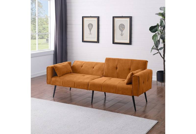 autolock 2-Sitzer Gepolstertes Futon-Schlafsofa faltbares Schlafsofa, Stoff-sofa, Zweisitzer für Zuhause, Wohnheim, Bonuszimmer, kompakte Räume, 68 Zoll von autolock