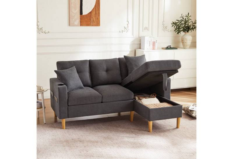 autolock 3-Sitzer Ecksofa L-förmiges Sofa mit Chaiselongue, Versteckter Stauraum, für Wohnzimmer, Büro, Wohnung von autolock
