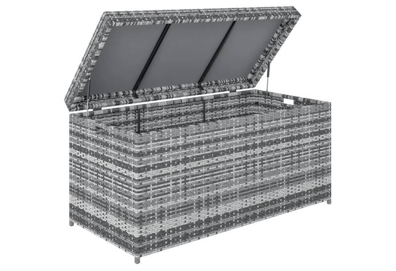 autolock Auflagenbox Rattan Auflagenbox 380L wetterfest Kissenbox mit Deckel, mit Grosse Stauraum,130 x 61 x 65 cm,UV-beständig von autolock