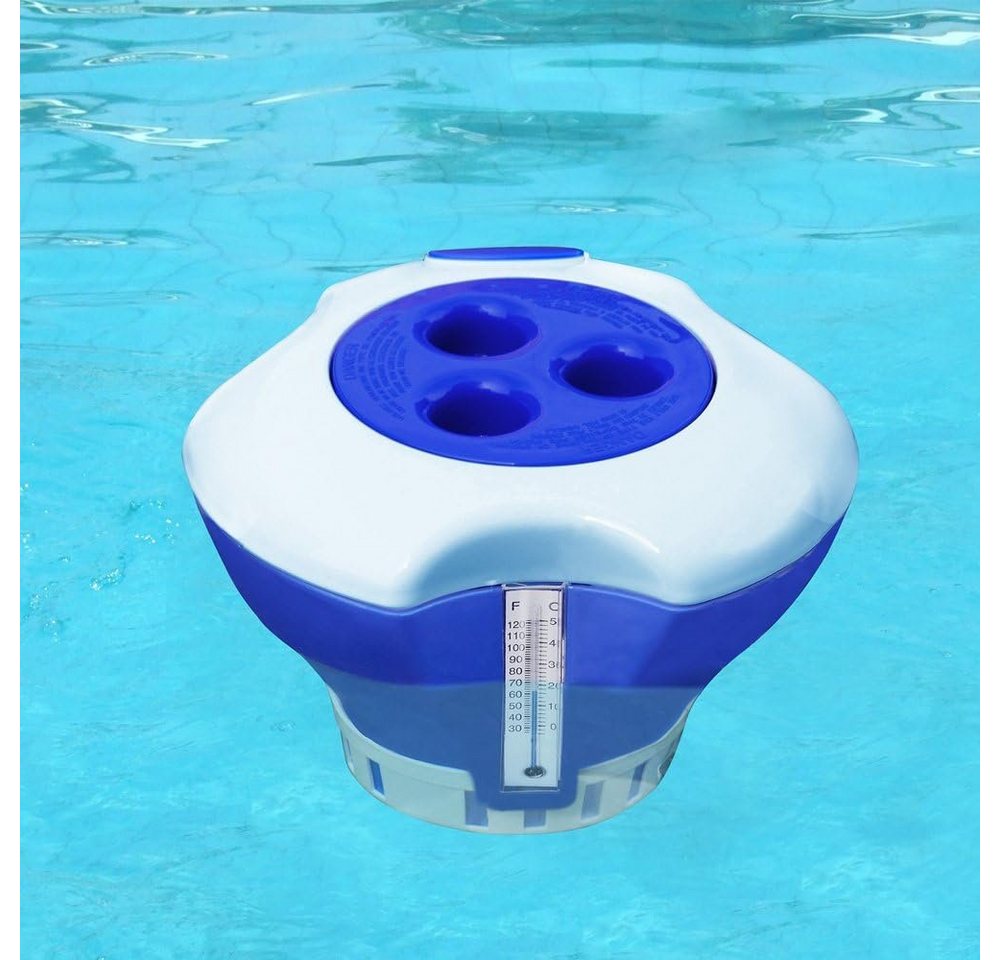 autolock Chlordosierschwimmer Dosierschwimmer mit Thermometer für bis zu 3 250 g Tabletten von autolock