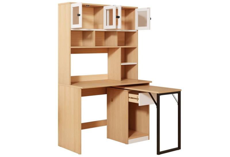 autolock Computertisch Computertisch,Regal-Schreibtisch,Schrankschreibtisch Arbeitstisch, Schrankschreibtisch,180cm PC-Tisch, Bürotisch von autolock