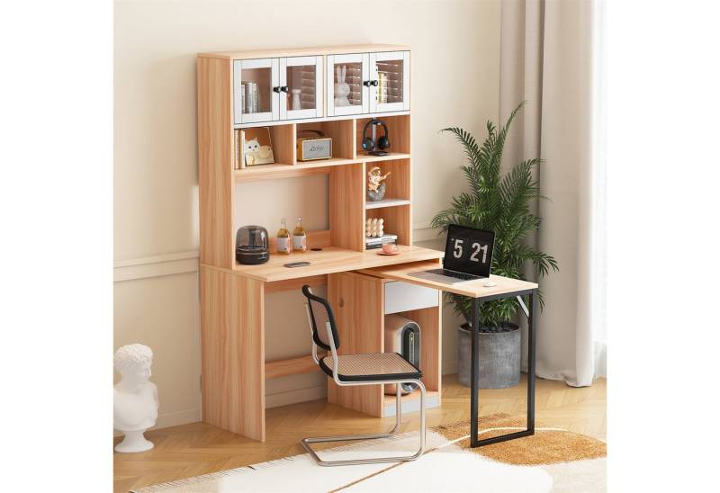 autolock Computertisch Computertisch,Regal-Schreibtisch Weiß Natur 180cm von autolock