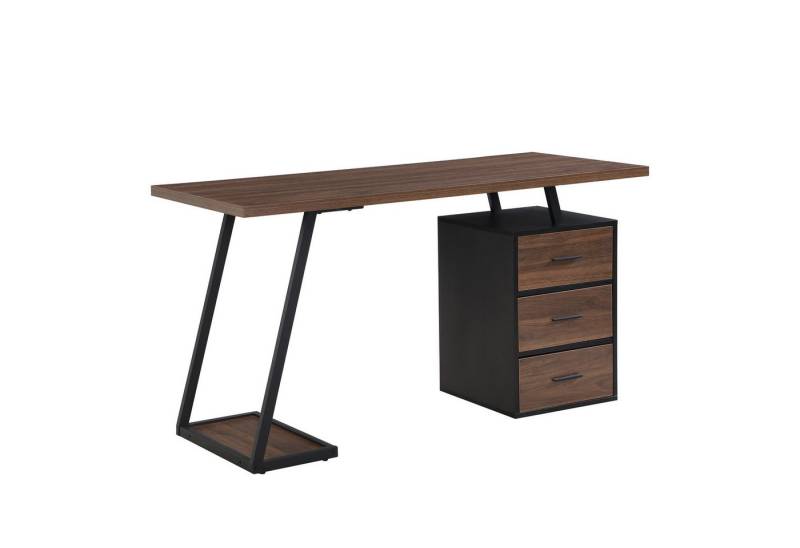 autolock Computertisch Multifunktional Industrial Schreibtisch 140 cm mit 3 Schubladen, Arbeitstisch Ablage Basteltisch Bürotisch für Schlafzimmer Heimstudio von autolock