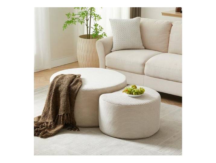 autolock Couchtisch Couchtisch-Set Sofa-Beistelltisch gepolsterte Kaffeetische (2-in-1-Couchtisch, der auch als Hocker verwendet werden kann), Multifunktional Kaffeetisch keine Montage erforderlich für Wohnzimmer von autolock