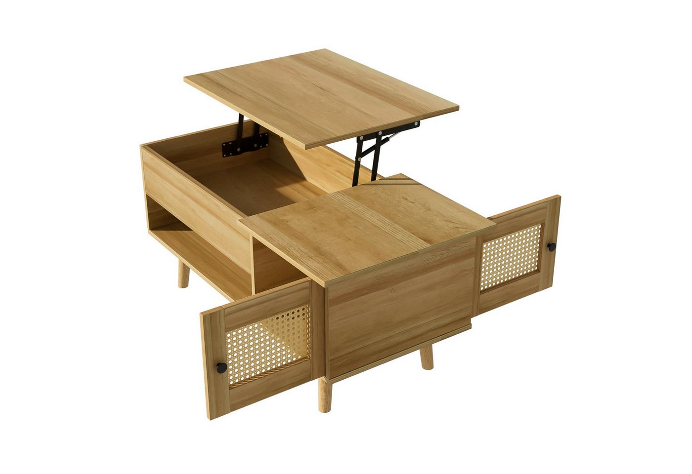 autolock Couchtisch Eleganter Couchtisch mit anhebbarer Tischplatte und Rattan-Türen, Sofatisch,Beistelltisch,Praktischer Stauraum und funktionales Design autolock Couchtisch Eleganter Couchtisch mit anhebbarer Tischplatte und Rattan-Türen, Sofatisch,Beistelltisch,Praktischer Stauraum und funktionales Design von autolock