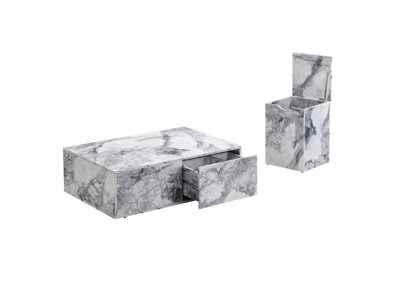 autolock Couchtisch Moderner modularer Wohnzimmer-Couchtisch in Marmoroptik, 2er-Set Beistelltisch, Couchtisch-Set,Sofa-Beistelltisch und Balkon autolock Couchtisch Moderner modularer Wohnzimmer-Couchtisch in Marmoroptik, 2er-Set Beistelltisch, Couchtisch-Set,Sofa-Beistelltisch und Balkon von autolock