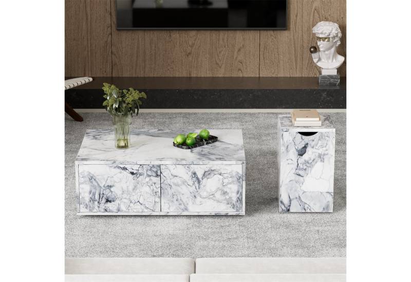 autolock Couchtisch Moderner modularer Wohnzimmer-Couchtisch in Marmoroptik,2er-Set autolock Couchtisch Moderner modularer Wohnzimmer-Couchtisch in Marmoroptik,2er-Set von autolock