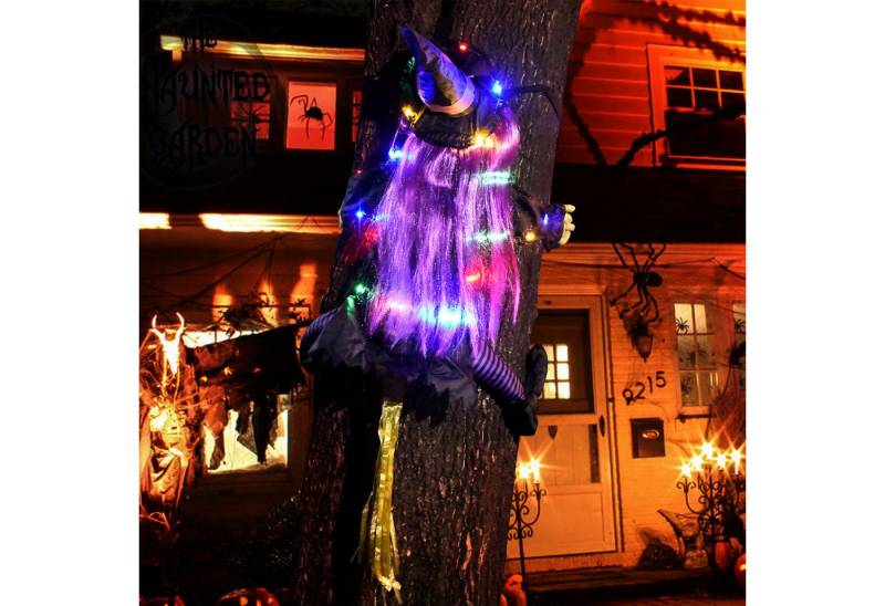 autolock Dekoobjekt Abstürzende Hexe in Baum Halloween-Dekorationen mit LED von autolock