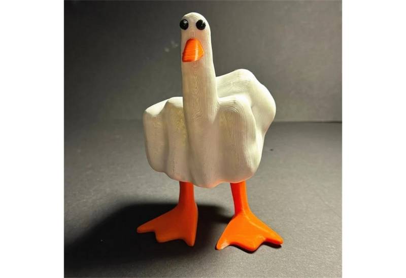 autolock Dekoobjekt Lustige Mittelfinger Ente Statue von autolock