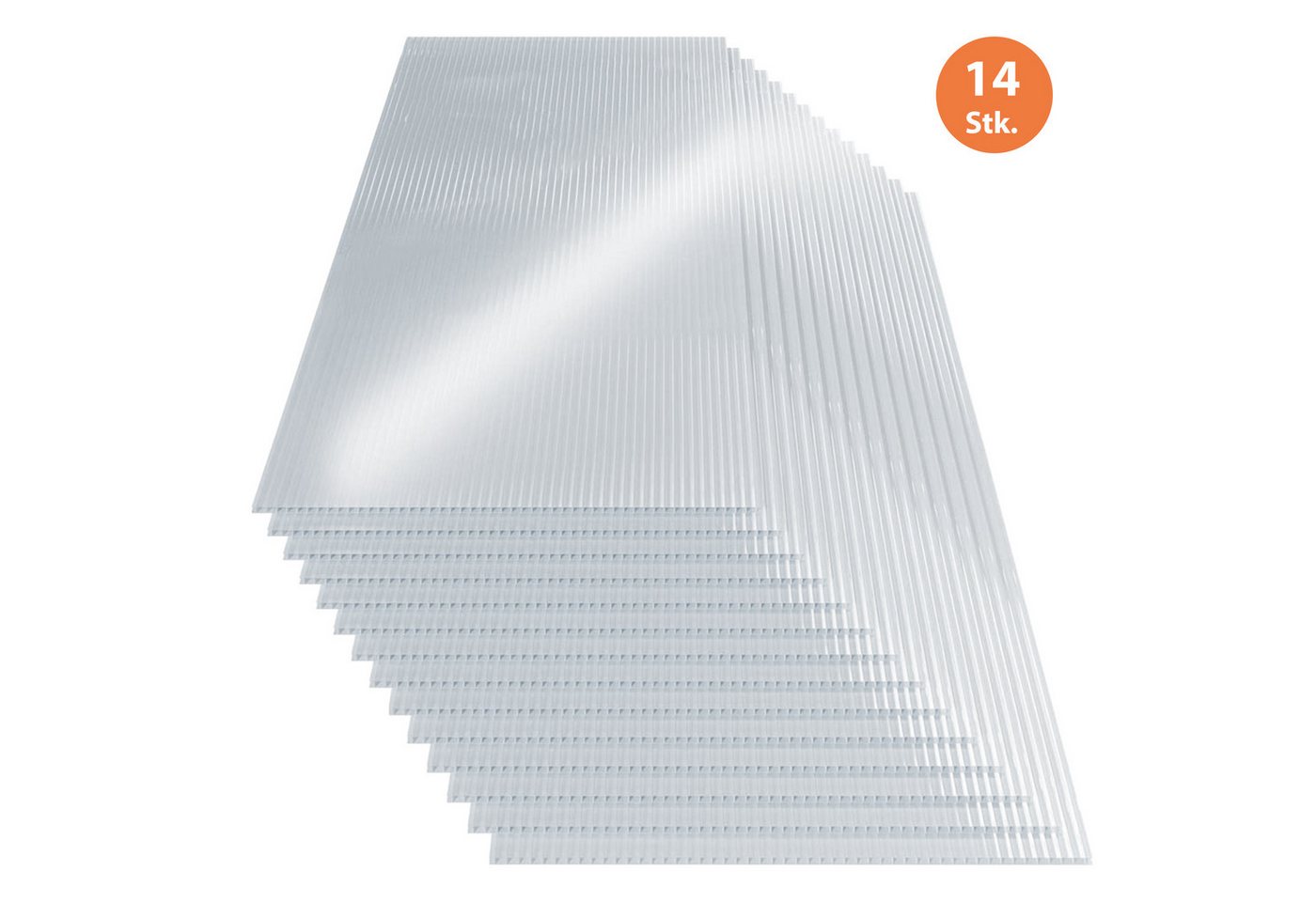 autolock Doppelstegplatte Doppelstegplatte 14 Stk Hohlkammerplatte Gewächshausplatte, 4 mm, (14-St., 61 x 115 cm), Treibhaus Polycarbonat (PC) von autolock