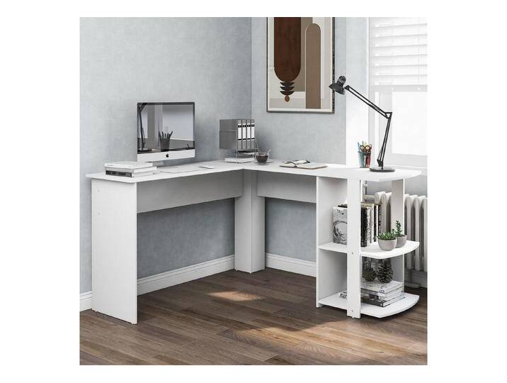 autolock Eckschreibtisch Eckschreibtisch 140 CM Computertisch Schreibtisch,mit 2 Ablagen, weiß autolock Eckschreibtisch Eckschreibtisch 140 CM Computertisch Schreibtisch,mit 2 Ablagen, weiß von autolock