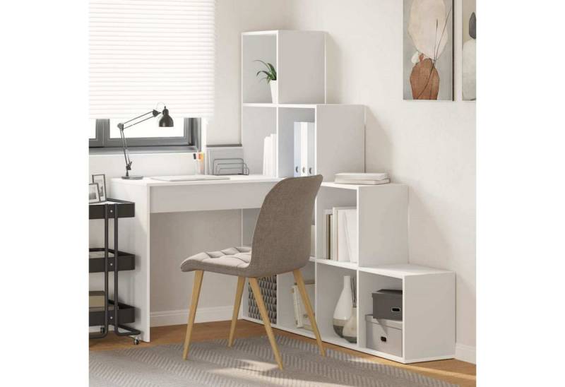 autolock Eckschreibtisch Schreibtisch Computertisch Weiß 101,5 x 149,5 x 149,5 cm Holzwerkstoff, für kleine Wohnungen von autolock