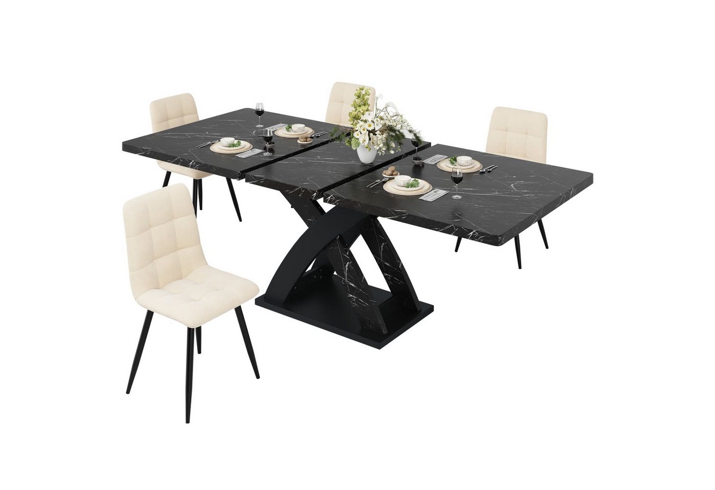 autolock Esstisch Ausziehbarer Esstisch,Esstisch,Küchentisch,Balkontisch aus Holz, ausziehbarer Esstisch, 120–160 cm, Platz für bis zu 6 Personen autolock Esstisch Ausziehbarer Esstisch,Esstisch,Küchentisch,Balkontisch aus Holz, ausziehbarer Esstisch, 120–160 cm, Platz für bis zu 6 Personen von autolock