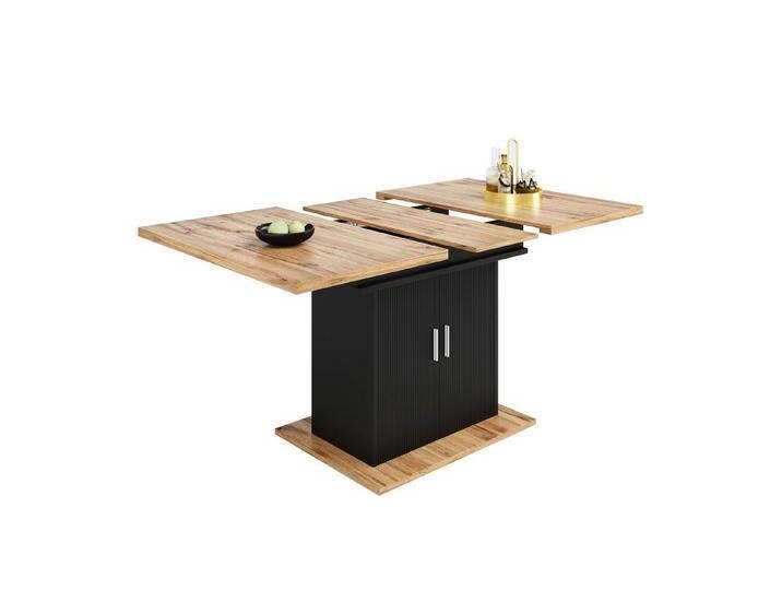 autolock Esstisch Ausziehtisch mit Ablagefläche für 4-8 Personen (110-140×70×76 cm), Küchentisch Esstisch ausziehbarer für Küche und Wohnzimmer von autolock