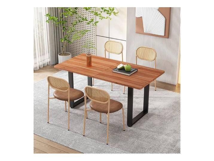 autolock Esszimmerstuhl 4er set Esszimmerstuhl, Rattan-Freizeitstuhl, braun, Braun von autolock