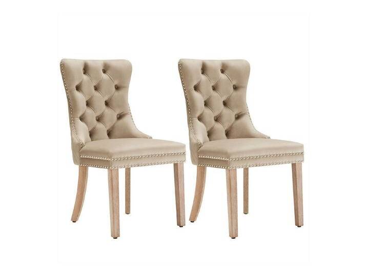 autolock Esszimmerstuhl Esszimmerstuhl,4-Fußstuhl,Relaxsessel Einzelsessel,mit Knopfsteppung (2 St), Gestell aus Massivholz, mit Knopfsteppung, braun von autolock