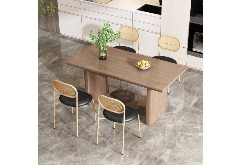 autolock Esszimmerstuhl Rattan-Freizeitstuhl moderner einfacher Freizeitstuhl (4 St), Wohnzimmer Schlafzimmerstuhl mit 4 Stützbeinen aus Metal von autolock