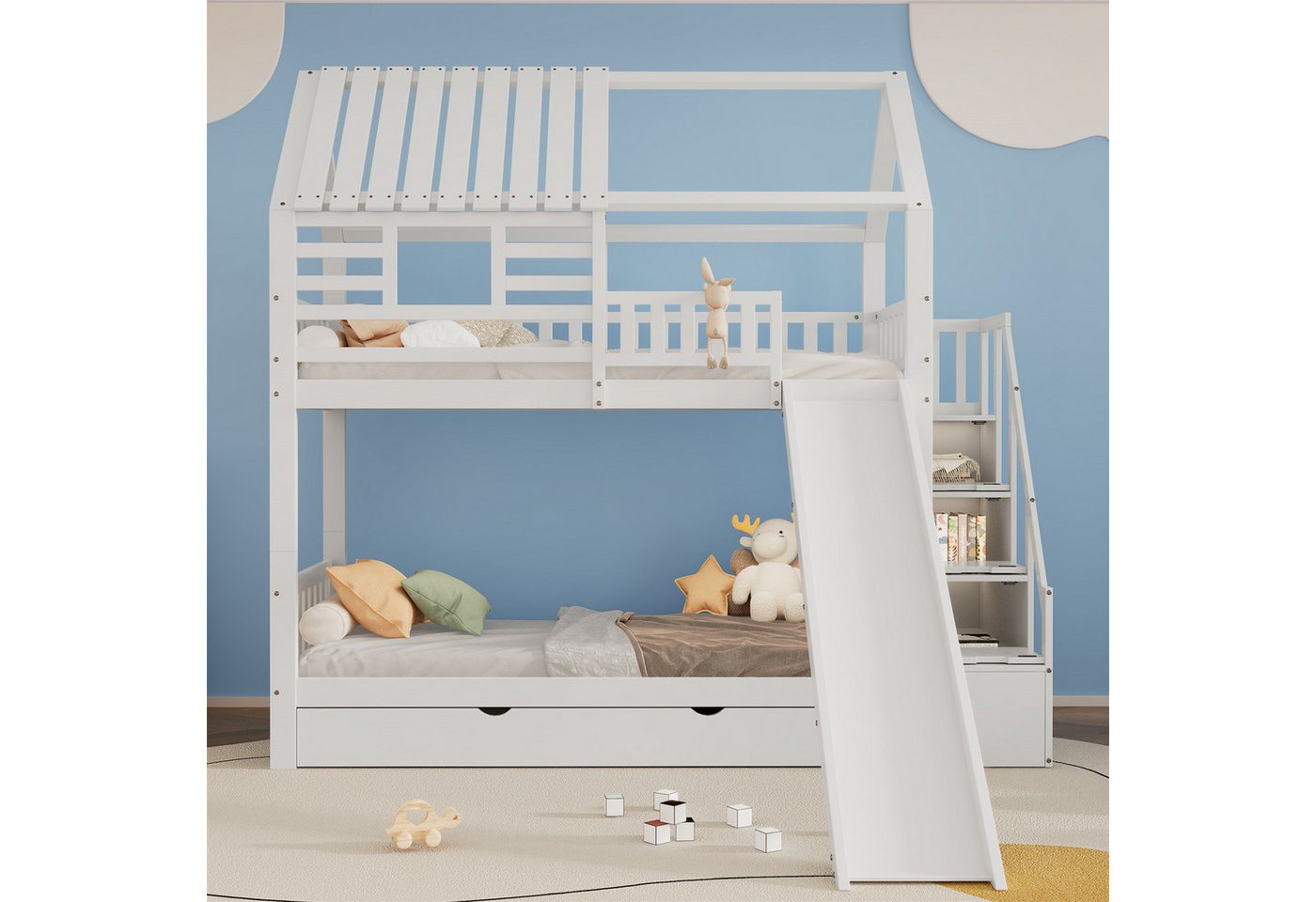 autolock Etagenbett Etagenbett mit Treppe und Rutsche, Hausbett,Treppe mit Stauraum autolock Etagenbett Etagenbett mit Treppe und Rutsche, Hausbett,Treppe mit Stauraum von autolock