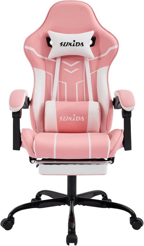 autolock Gaming Chair Gaming Stuhl Computerstuhl Ergonomischer Gaming Chair mit Fußstütze, Bürostuhl Ergonomischer Computerstuhl mit Lendenwirbelstütze von autolock