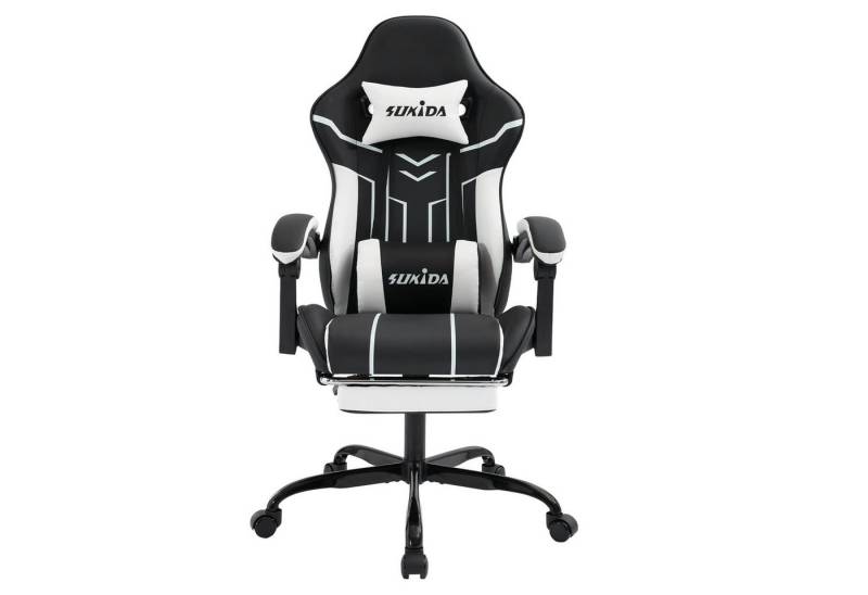 autolock Gaming Chair Gaming Stuhl Computerstuhl Ergonomischer Gaming Chair mit Fußstütze, Bürostuhl Ergonomischer Computerstuhl mit Lendenwirbelstütze von autolock