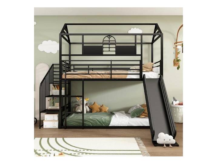 autolock Kinderbett 90x200cm Eisenrahmenbett,Kinderbett mit Dach und Fenster, schwarz autolock Kinderbett 90x200cm Eisenrahmenbett,Kinderbett mit Dach und Fenster, schwarz von autolock