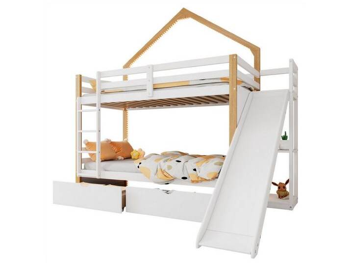 autolock Kinderbett Etagenbett,Holzbett,Hausbett,Coole Lichtstreifen,2 Schubladen, 4 gerade Stufen,Unterbettschublade mit Laufschienen,Dach,Fenster autolock Kinderbett Etagenbett,Holzbett,Hausbett,Coole Lichtstreifen,2 Schubladen, 4 gerade Stufen,Unterbettschublade mit Laufschienen,Dach,Fenster von autolock
