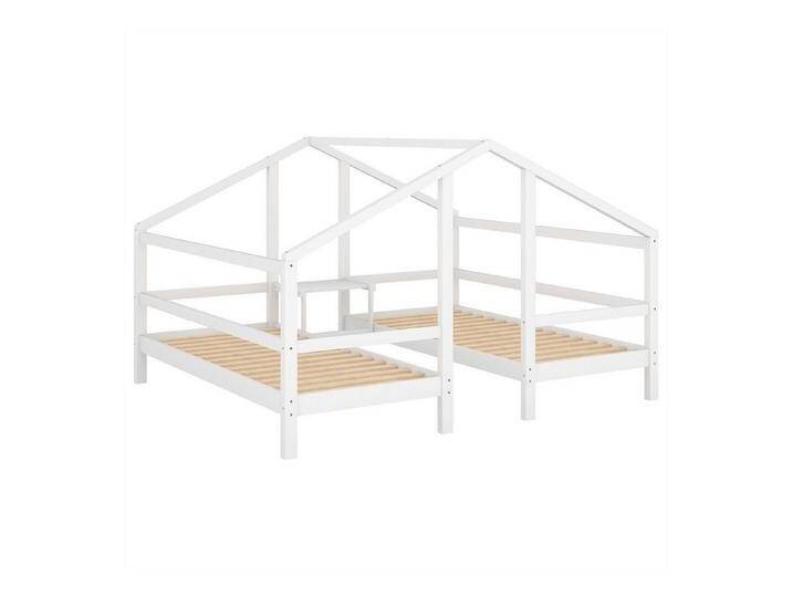 autolock Kinderbett Hausbett,Zwei Einzelbett,Kinderbett,Jugendbett im Hausbettdesign, mit Rausfallschutz,mit Nachttisch und Lattenrost, weiß, Weiss autolock Kinderbett Hausbett,Zwei Einzelbett,Kinderbett,Jugendbett im Hausbettdesign, mit Rausfallschutz,mit Nachttisch und Lattenrost, weiß, Weiss von autolock