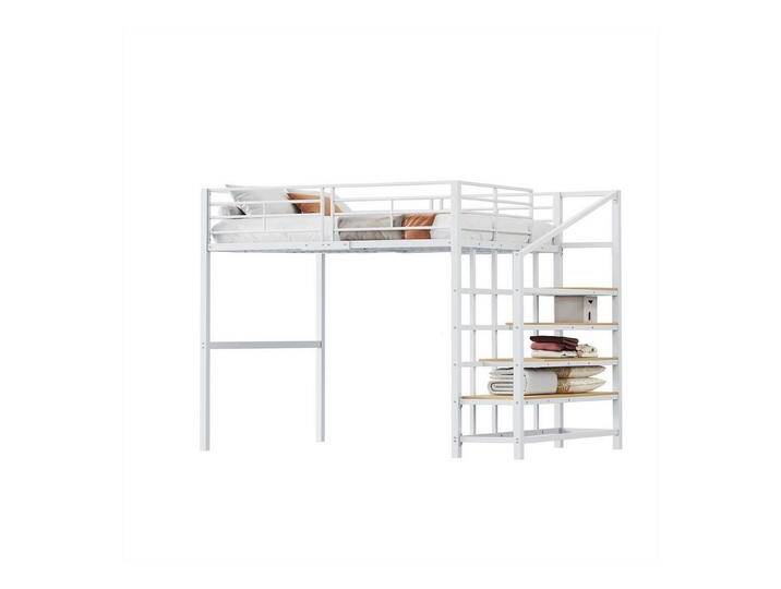 autolock Kinderbett Hochbett 140 x 200 kinderbett Stauraumbett Metallkonstruktion, Hausbett mit geräumigem Stauraum,für maximale Platzeffizienz, weiß autolock Kinderbett Hochbett 140 x 200 kinderbett Stauraumbett Metallkonstruktion, Hausbett mit geräumigem Stauraum,für maximale Platzeffizienz, weiß von autolock