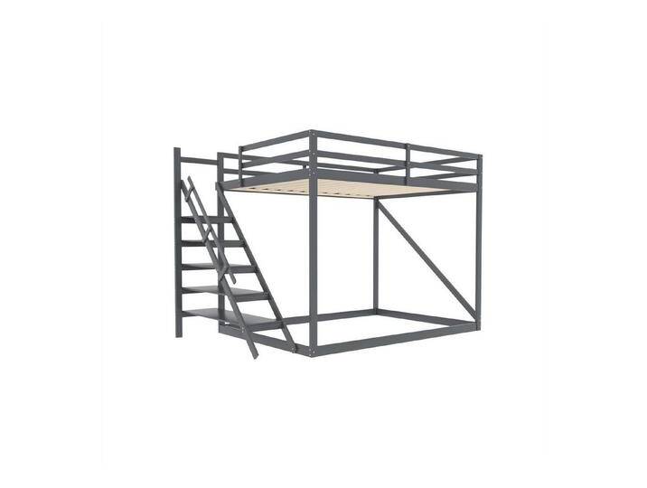 autolock Kinderbett Hochbett Etagenbett mit Sicherheitsleiter,aus Massivholz, Kinderbett 140x200,mit Lattenrost geeignet für Kinder, grau, Grau autolock Kinderbett Hochbett Etagenbett mit Sicherheitsleiter,aus Massivholz, Kinderbett 140x200,mit Lattenrost geeignet für Kinder, grau, Grau von autolock