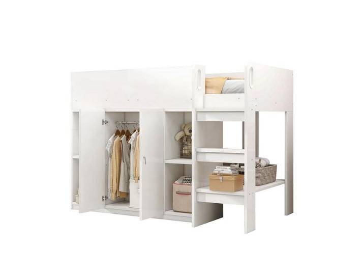 autolock Kinderbett Multifunktionales Hochbett,Etagebett mit Stauraum,Schrank und Regalen, Kinderbett mit Leiter und stabiler Konstruktion autolock Kinderbett Multifunktionales Hochbett,Etagebett mit Stauraum,Schrank und Regalen, Kinderbett mit Leiter und stabiler Konstruktion von autolock