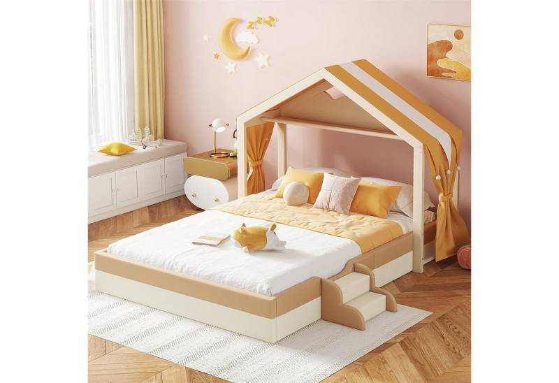 autolock Kinderbett Polsterbett, 140 x 200cm, Kinderbett in Form eines Hauses autolock Kinderbett Polsterbett, 140 x 200cm, Kinderbett in Form eines Hauses von autolock