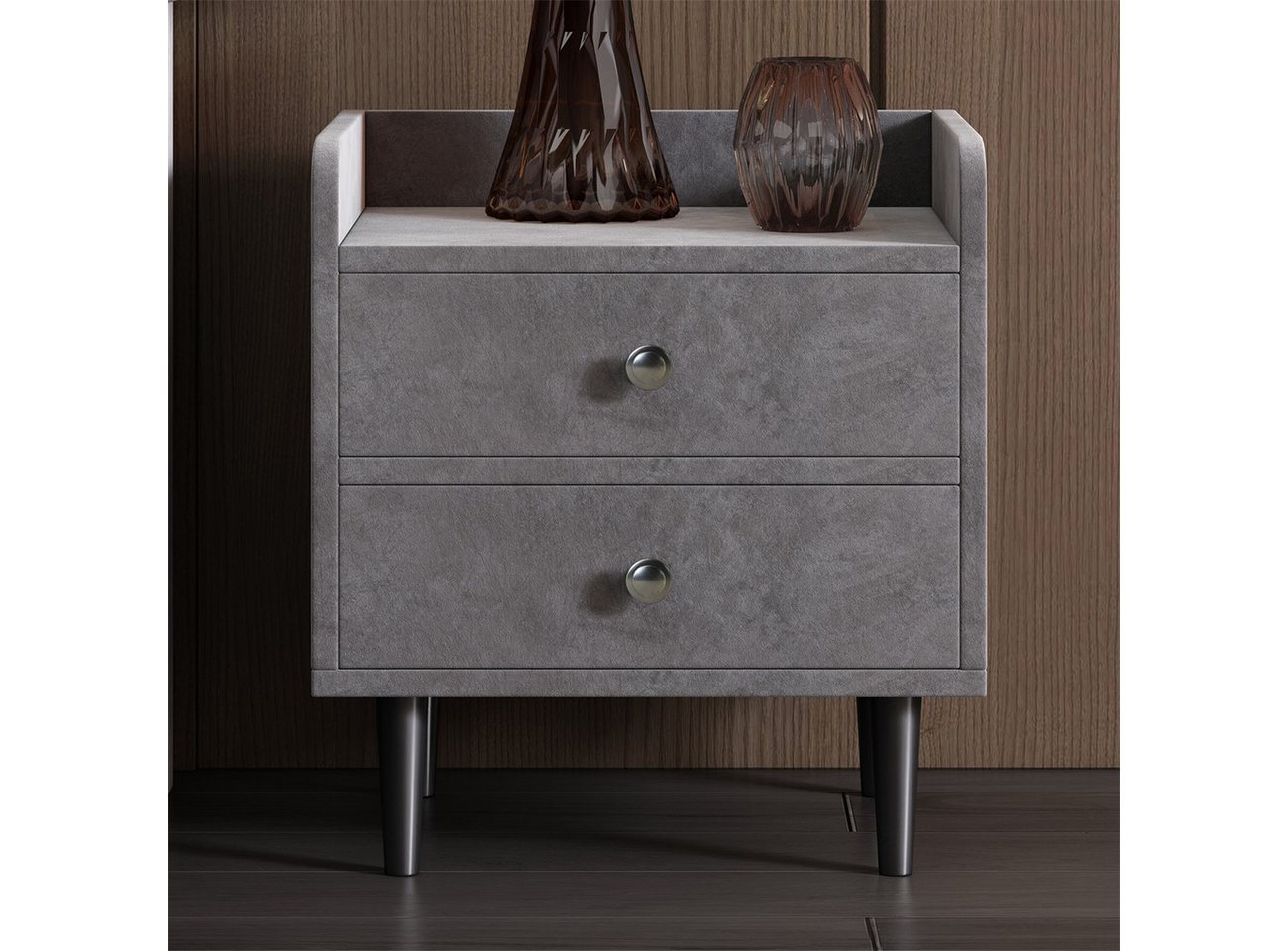 autolock Kommode Gepolsterter Nachttisch mit 2 Schubladen, Kommode aus MDF, Samt, mit Schallwand, Mit Metallgriff autolock Kommode Gepolsterter Nachttisch mit 2 Schubladen, Kommode aus MDF, Samt, mit Schallwand, Mit Metallgriff von autolock