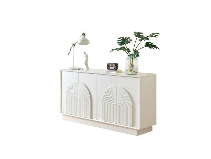 autolock Kommode Moderner Sideboard mit gewölbten Türen–4-Türiger Aufbewahrungsschrank, MDF-Konstruktion mit matter Oberfläche autolock Kommode Moderner Sideboard mit gewölbten Türen–4-Türiger Aufbewahrungsschrank, MDF-Konstruktion mit matter Oberfläche von autolock