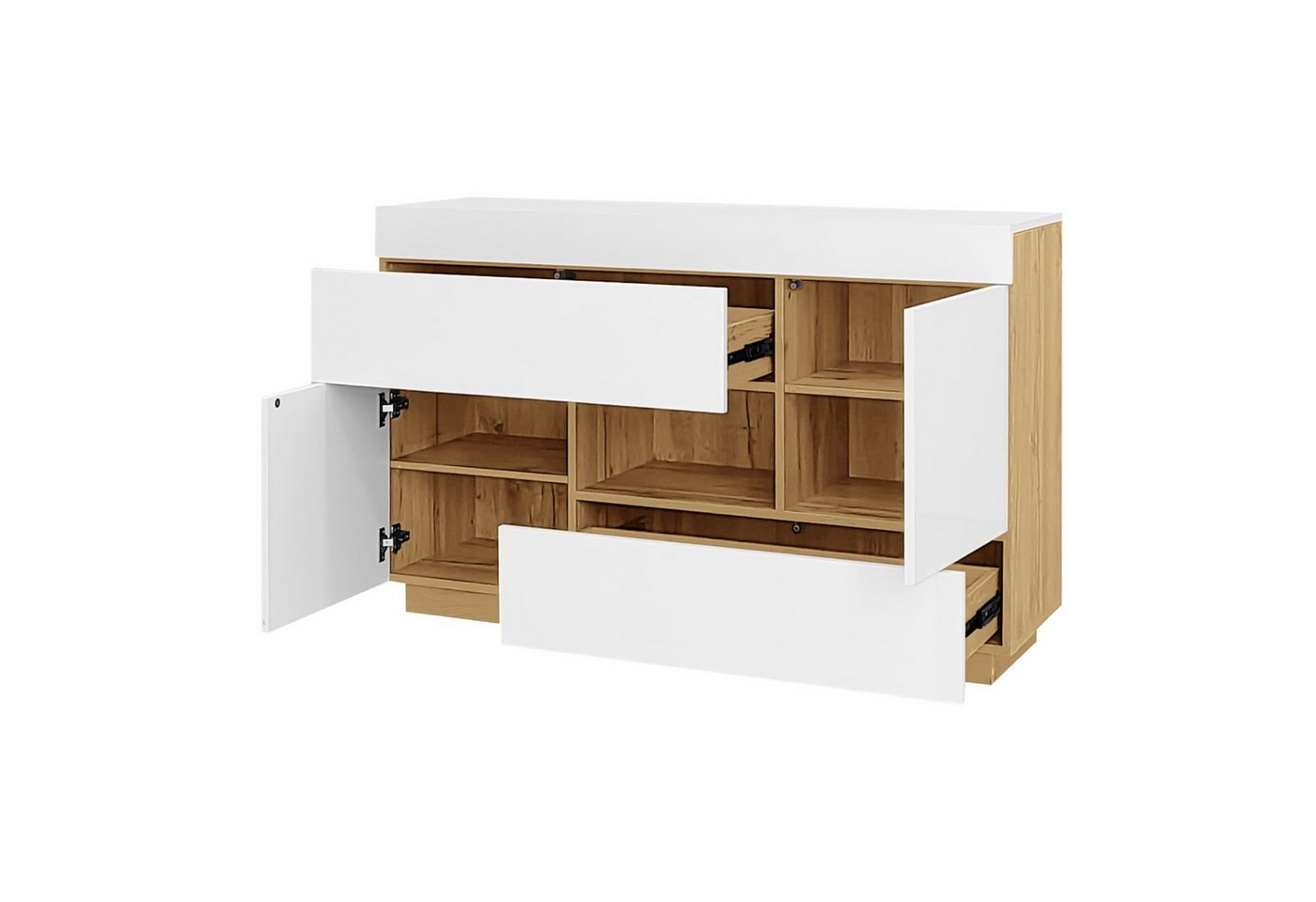 autolock Kommode Sideboard,Hochglanz Sideboard,mit farbwechselnder LED-Beleuchtung, Vitrine,Kommode,Multifunktionsschrank mit Schubladen autolock Kommode Sideboard,Hochglanz Sideboard,mit farbwechselnder LED-Beleuchtung, Vitrine,Kommode,Multifunktionsschrank mit Schubladen von autolock
